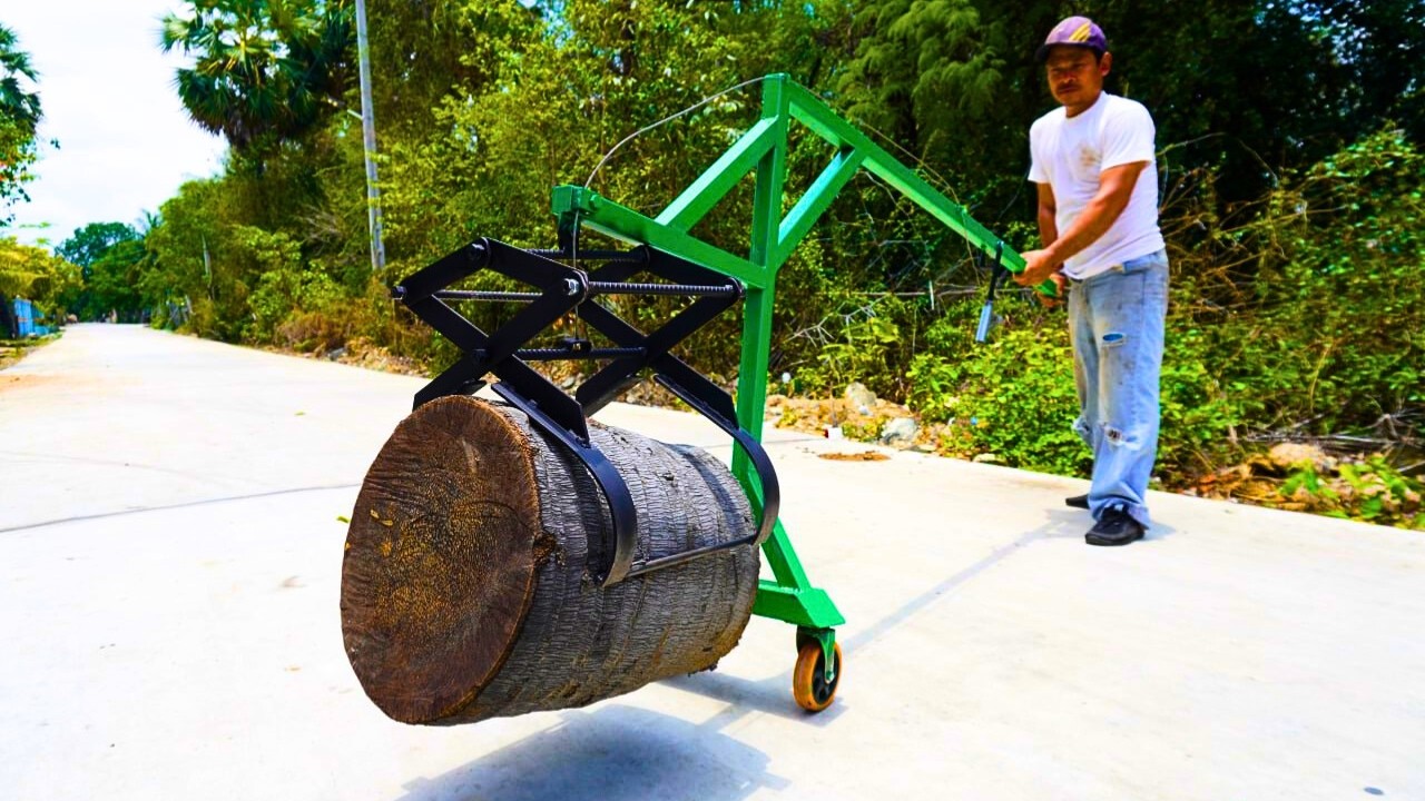 DIY Log Arch Build – Save Your Back & Move Logs Easier!