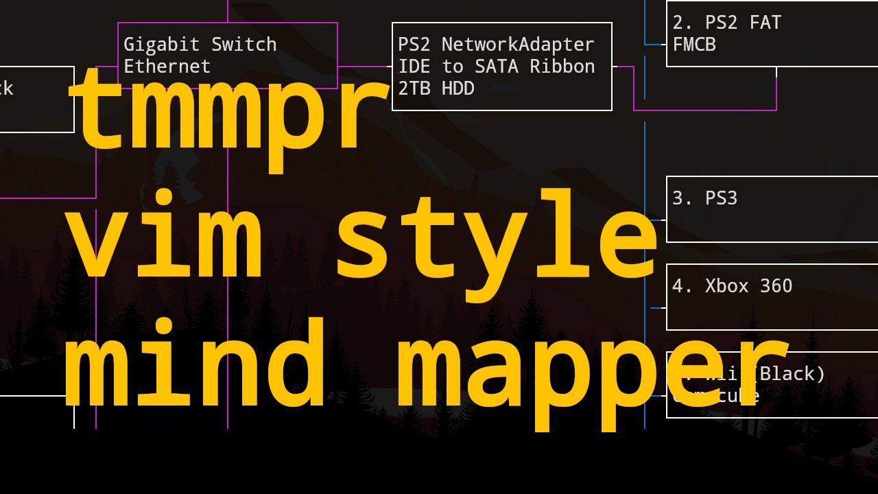 tmmpr - Терминал в стиле Vim - Инструмент создания интеллект-карт для Linux