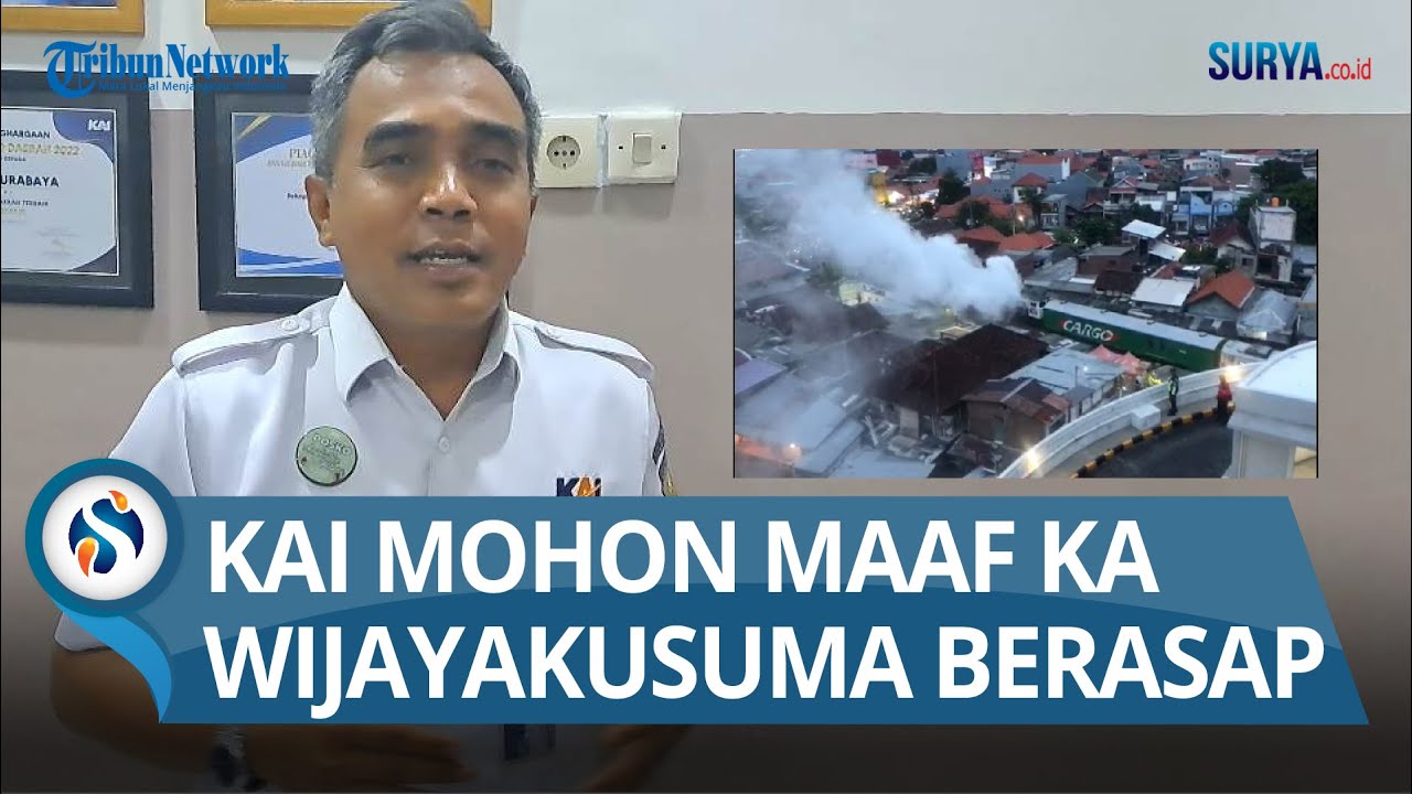 KA Wijaya Kusuma Keluarkan Asap Tebal, KAI Daop 8 Surabaya Mohon Maaf