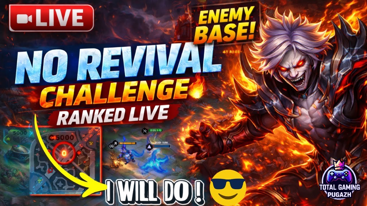 🔴No Revival Challenge 🥶🔥 Enemy Base Push Ranked Live | TGPYT #mobalegends #tgpyt