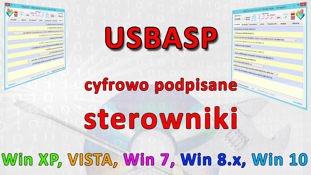 #0230 USBASP drivery - od win xp do win 10