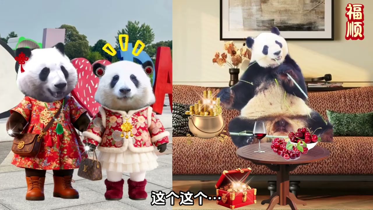 《花花小剧场》 花叶伙同福顺哥哥联手啦😎#来这里吸熊猫 #大熊猫和花 #大熊猫和花和叶 #熊猫花花 #大熊猫