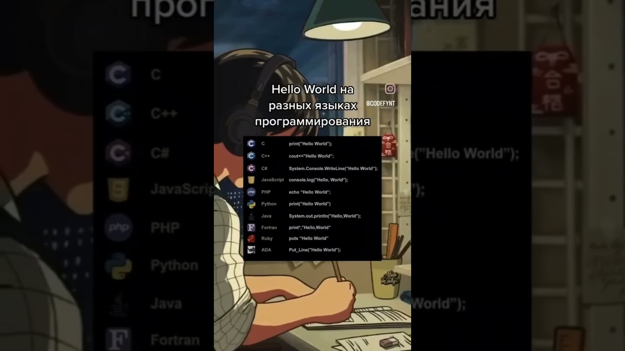 Hello World на разных языках программирования #shorts #game #javascript #programming #coding #css