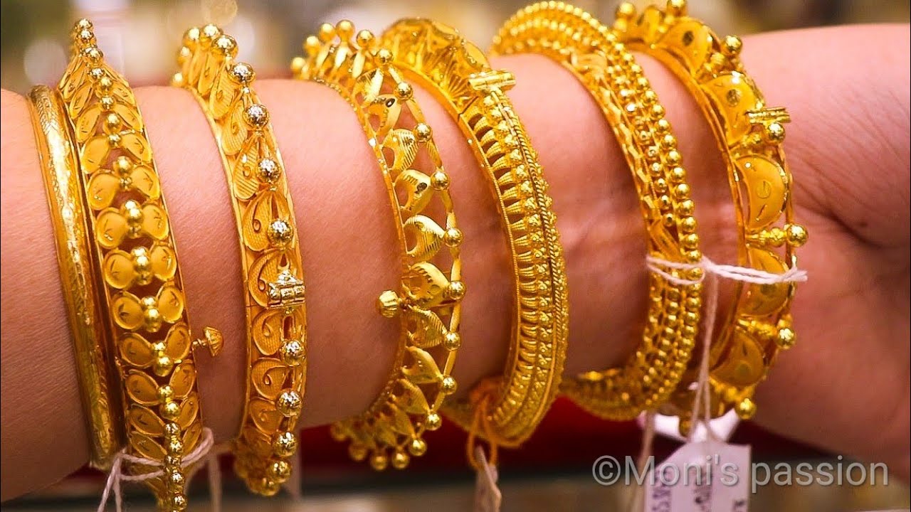 Latest gold kankon with price/Light weight gold kankon collection from 5 grm#bangle#kankon#jewellery