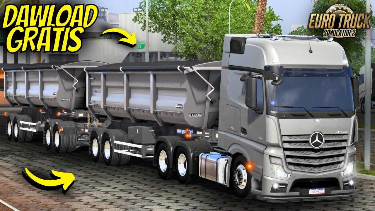 DOWNLOAD MB NEW ACTROS 2651 ENGATADO NO RODOCAÇAMBA RANDON - MOD GRÁTIS ETS2 1.54