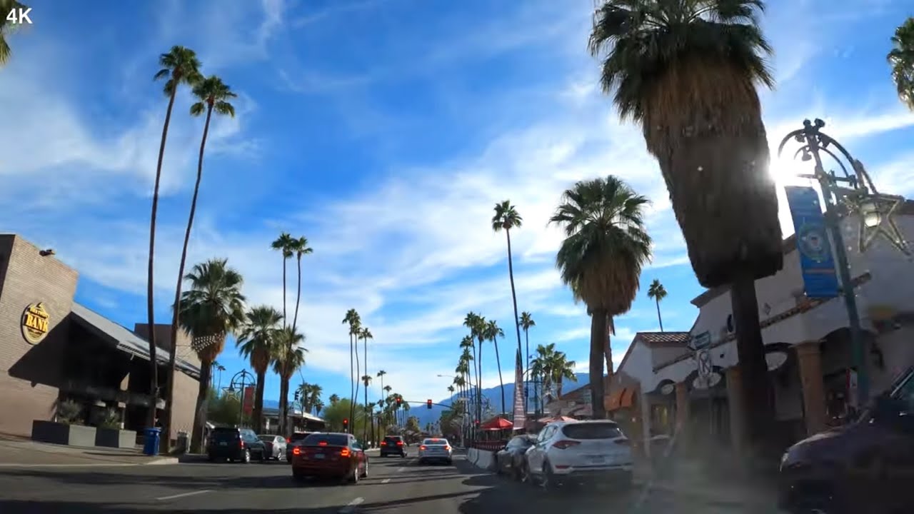 4k PALM SPRINGS CALIFORNIA SCENIC DRIVE TOUR