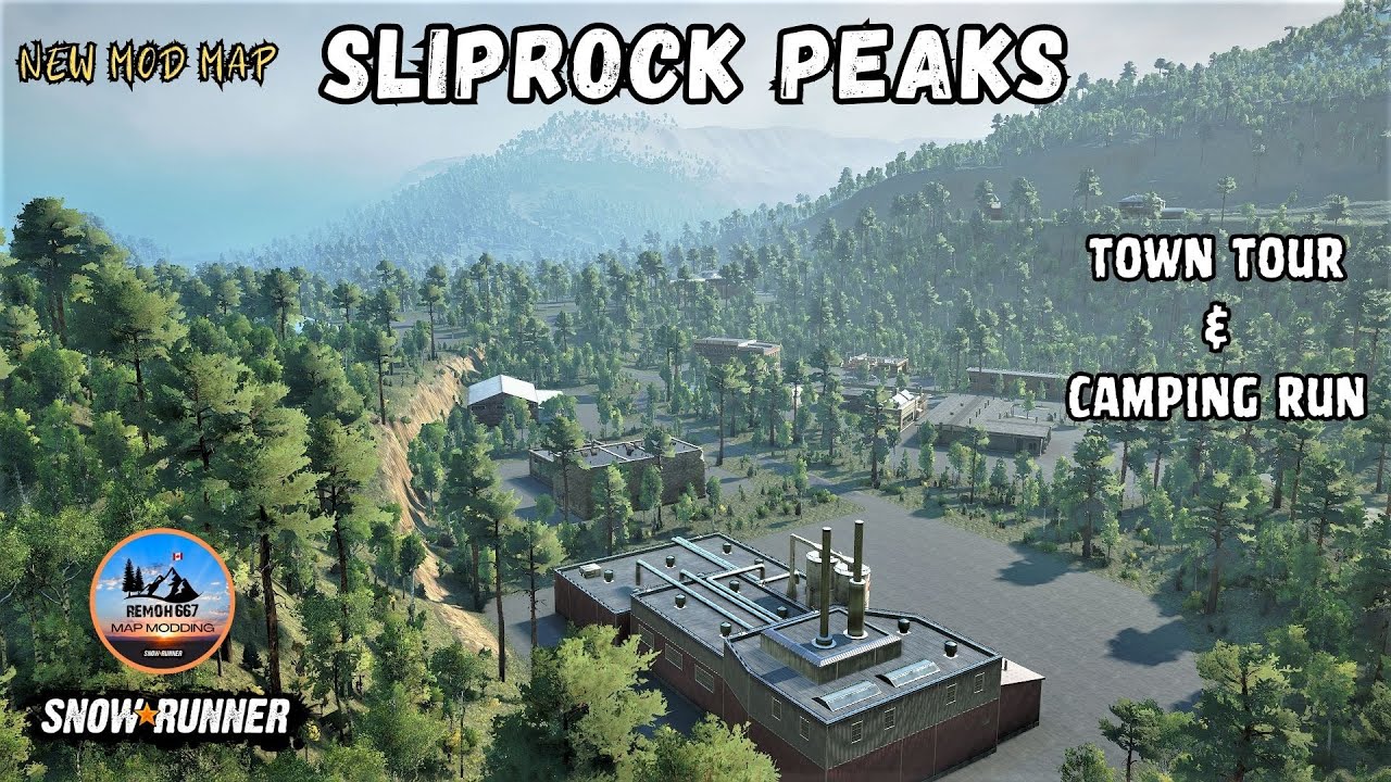 Snowrunner New Mod Map - Sliprock Peaks - Camping Run And Progress Update