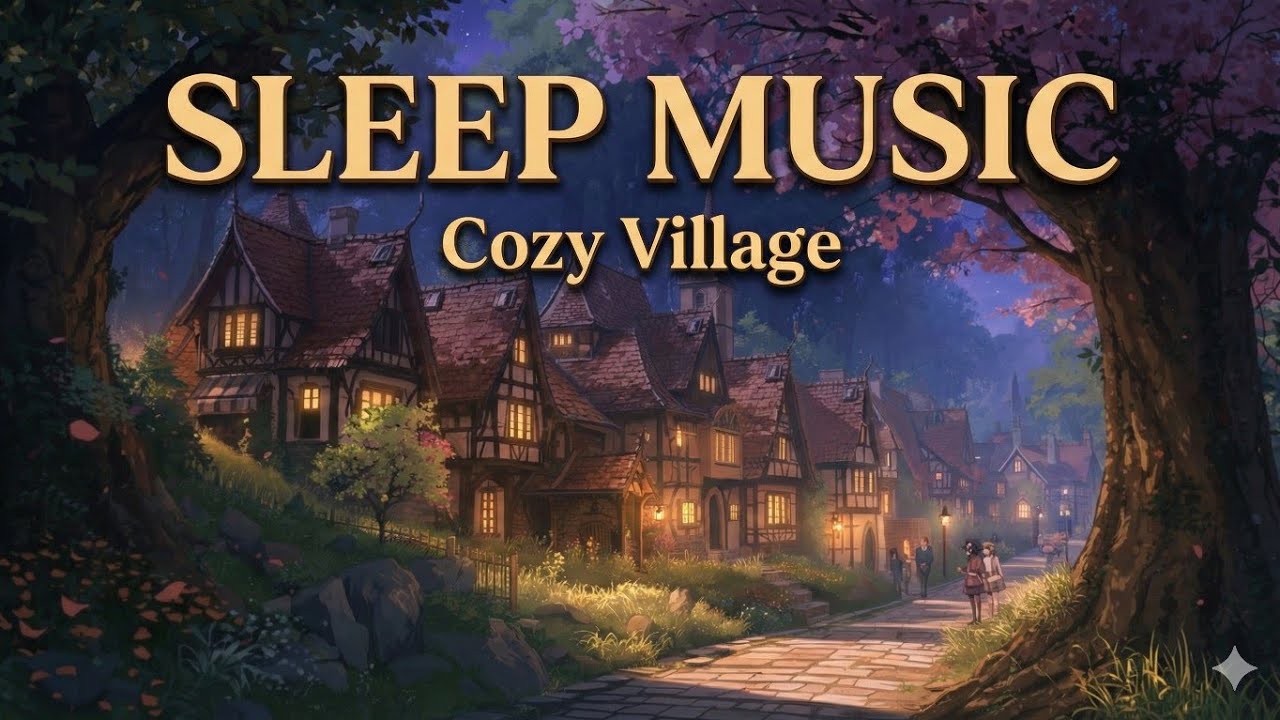 Night Sleep Ambience | Peaceful Fantasy Village