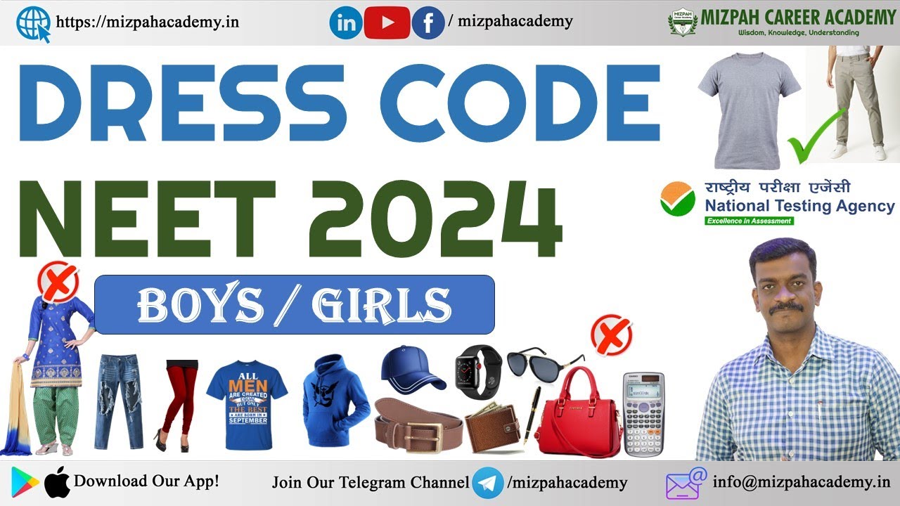 Dress Code for NEET 2024 - NEET Exam Dress Code NTA Guidelines - What to Wear on Exam Day
