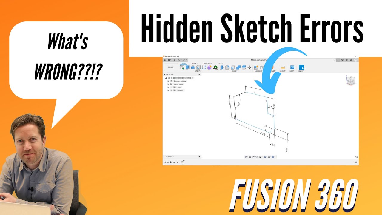 Ошибки Fusion 360 в эскизе (как их быстро исправить)