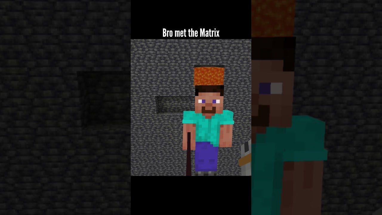 Bro escaped the Matrix | #minecraft #matrix #escapingthematrix #shorts