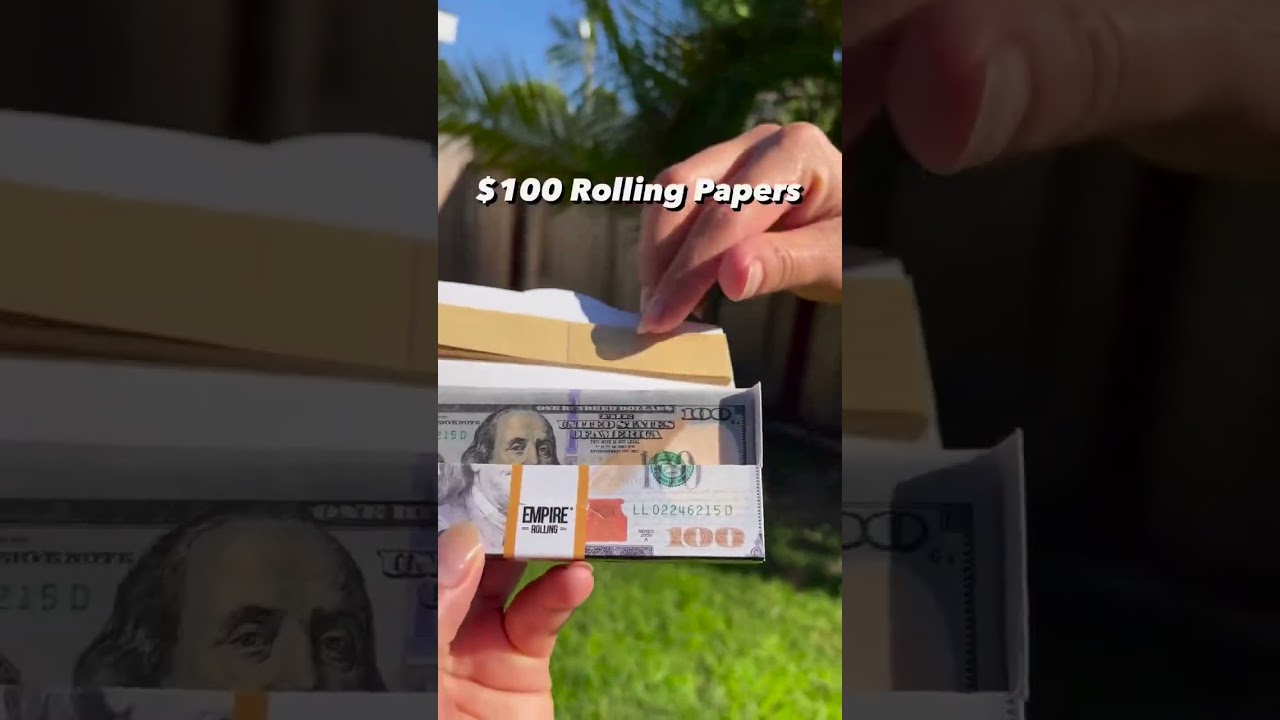 $100 Bill Rolling Papers