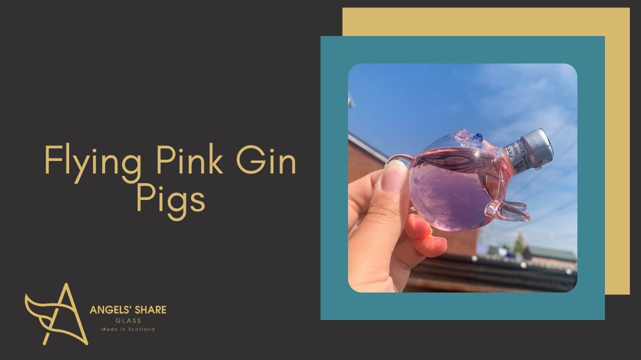 Flying Pink Gin Pig - perfect gin gift from Angels Share Glass