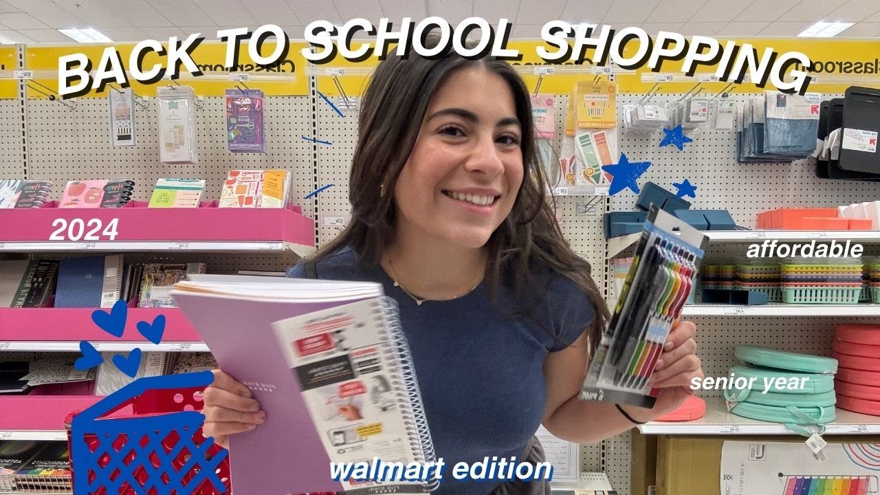 BACK TO SCHOOL SHOPPING VLOG @walmart | school supplies + senior year of high school + 2024