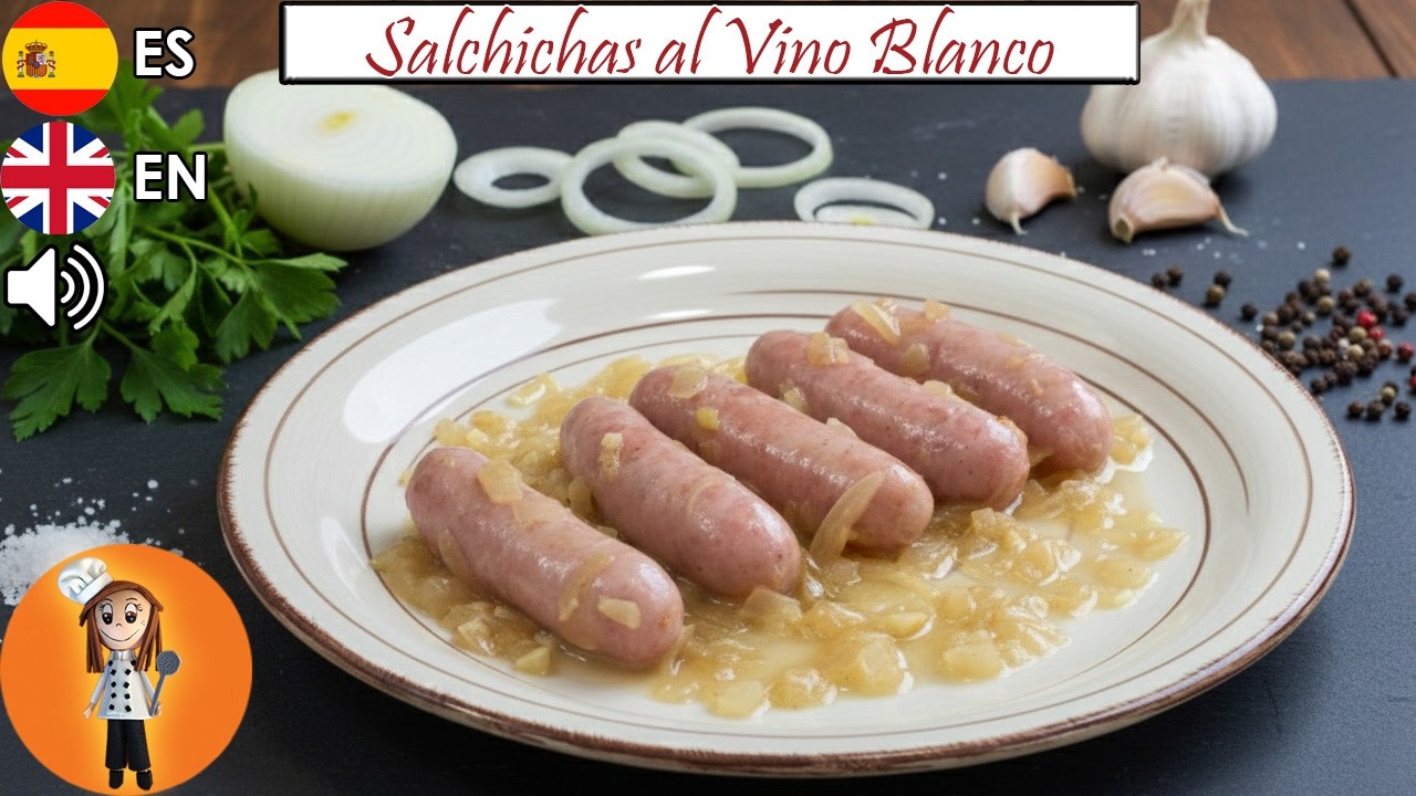 Salchichas de Pollo al Vino Blanco | Receta de Cocina en Familia