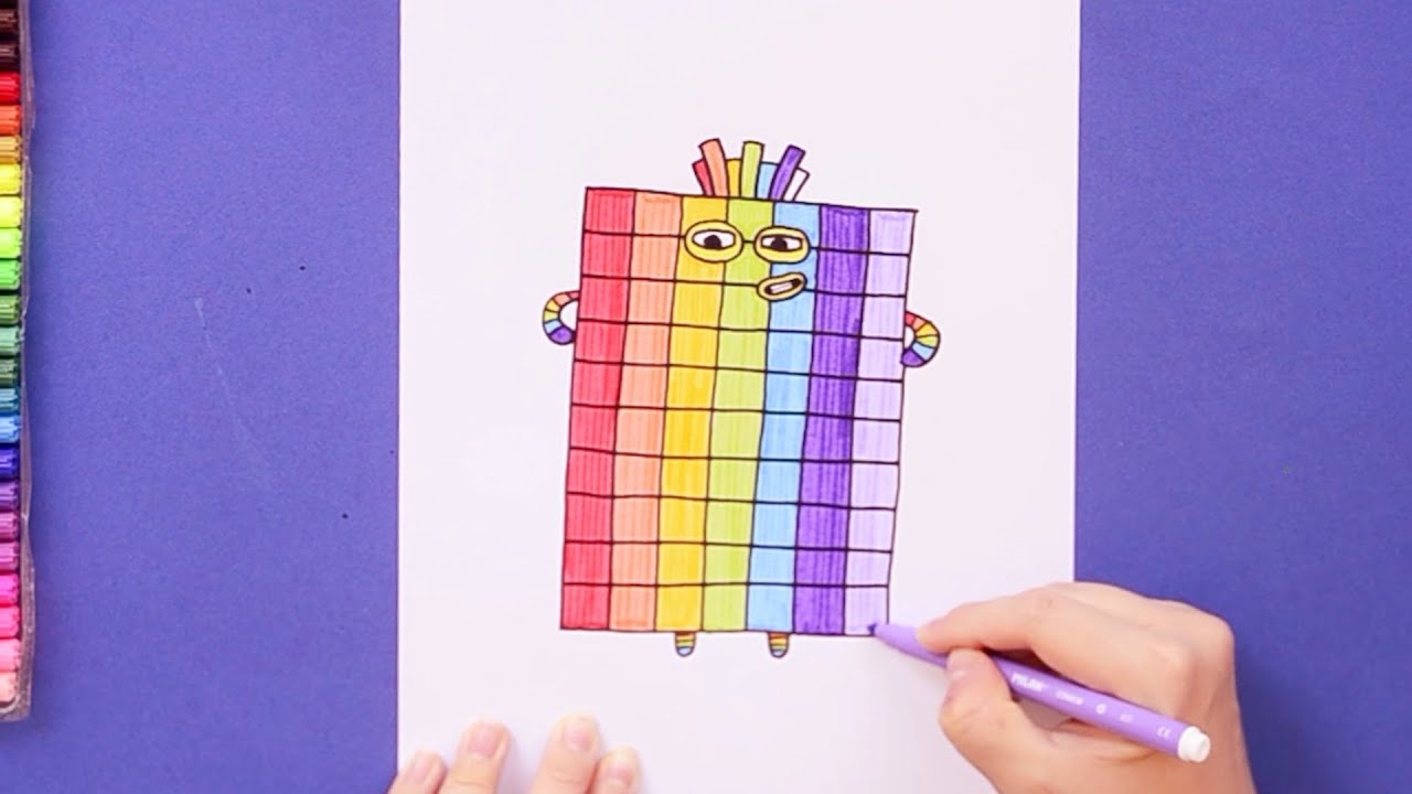 How to draw Numberblocks Block 70