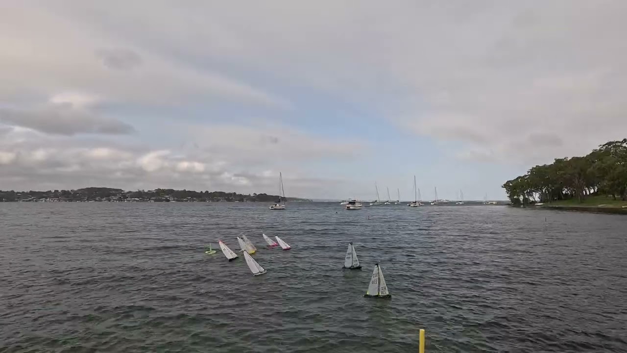 Lake Macquarie West Radio Sailing Club DF65 race 7 h2&3 of the Summer Series Point Score.