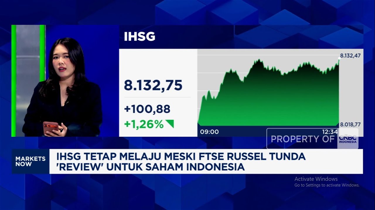 FTSE Russel Tunda Review Saham RI, IHSG Masih Menguat 1,26%