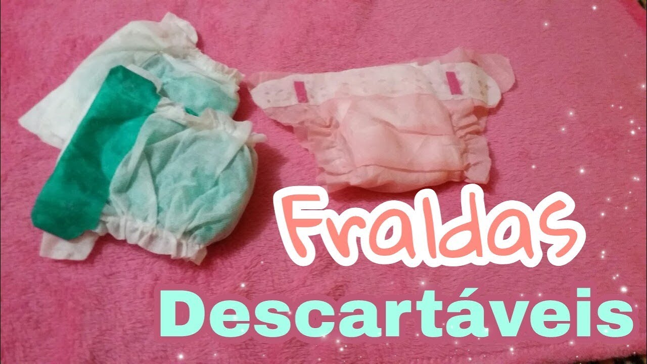 DIY - Fraldas Descartáveis para Boneca/ Bebê Reborn