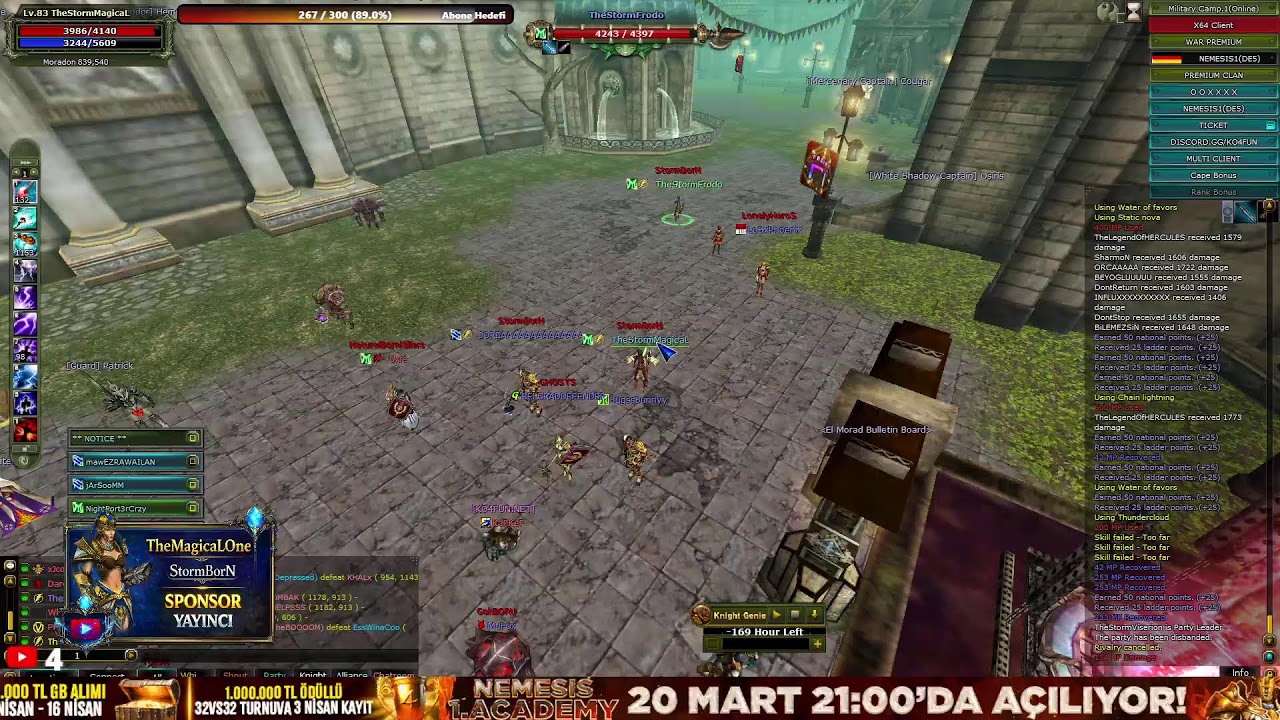 #KO4FUN 🏆  TheMagicaLOne / Mage PK 🔥NEMESIS 🔥 #Knight Online PVP #Canlı Yayın