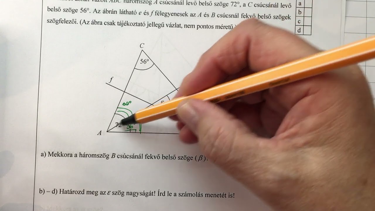 9. évfolyamba felvételizőknek XV. (geometriai feladatok - 02.)