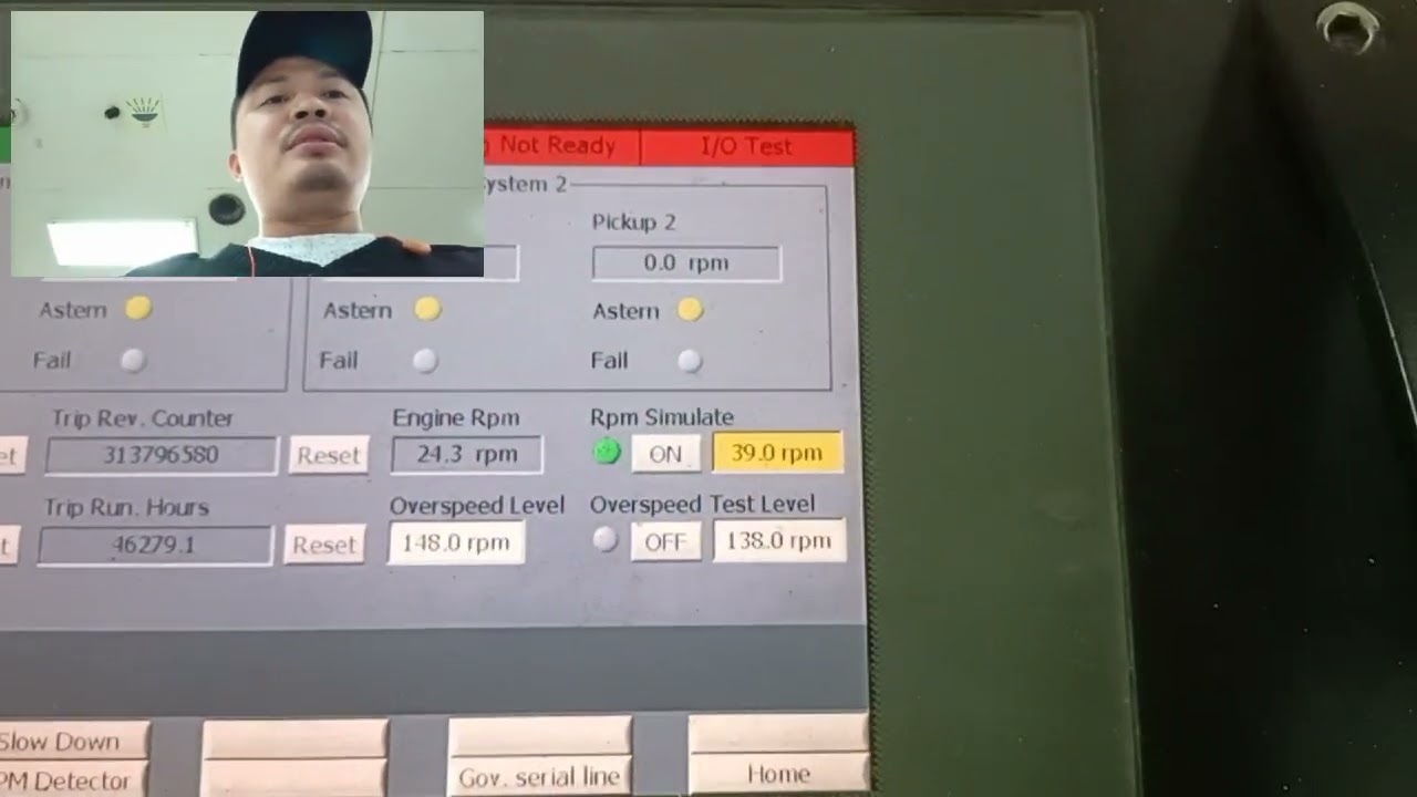 ME Overspeed Test by Kongsberg