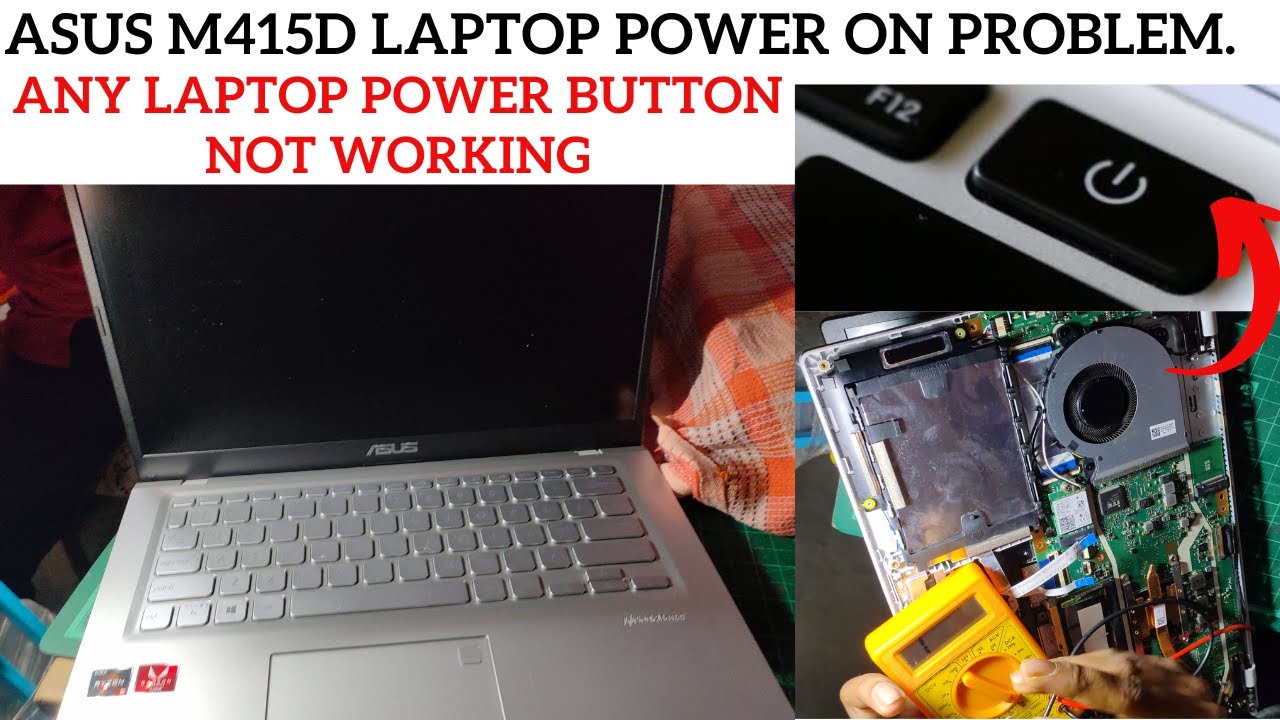 Asus M415D Laptop power on problem || Laptop power button not working #charging but not powering on