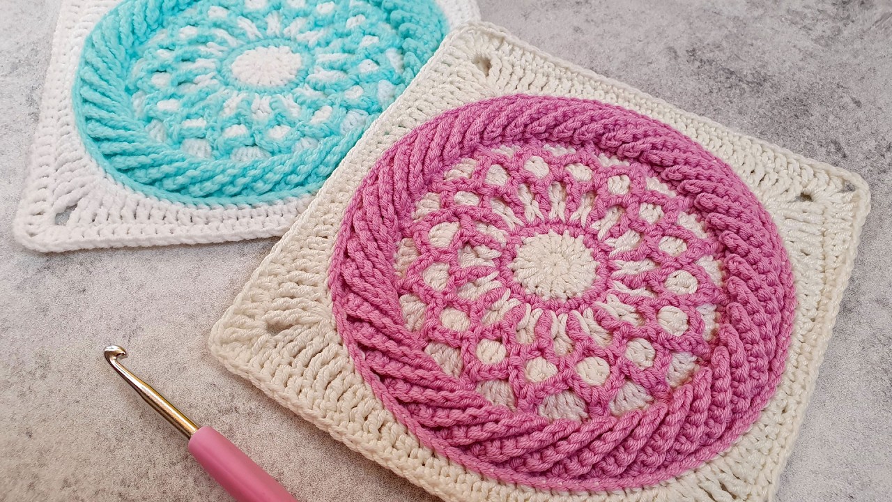 Look what a beauty! The most unusual granny square crochet. Crochet.
