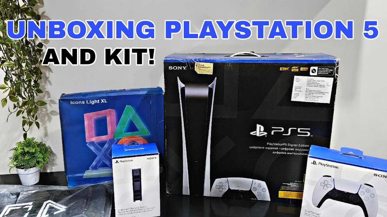 Sony PlayStation 5 digital (fat) and accessories | Unboxing, Setup & Gameplay!