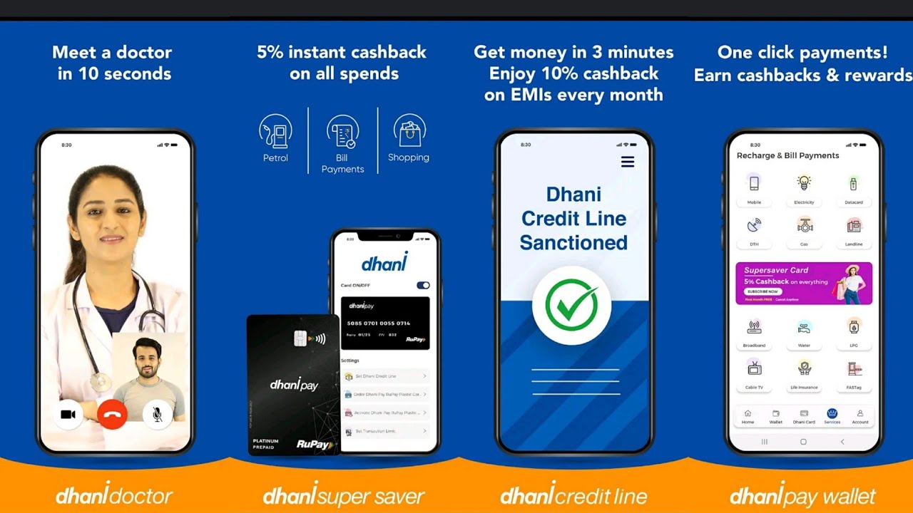 New Instant Personal Loan Apps/Dhani: Healthcare, Finance, Free Rewards/Dhani Apps Loan,Game,Docrors