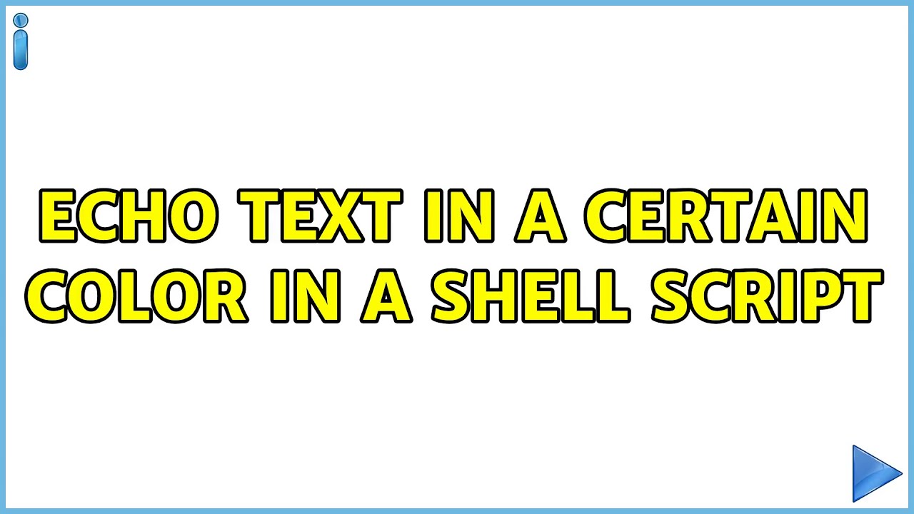 Echo text in a certain color in a shell script
