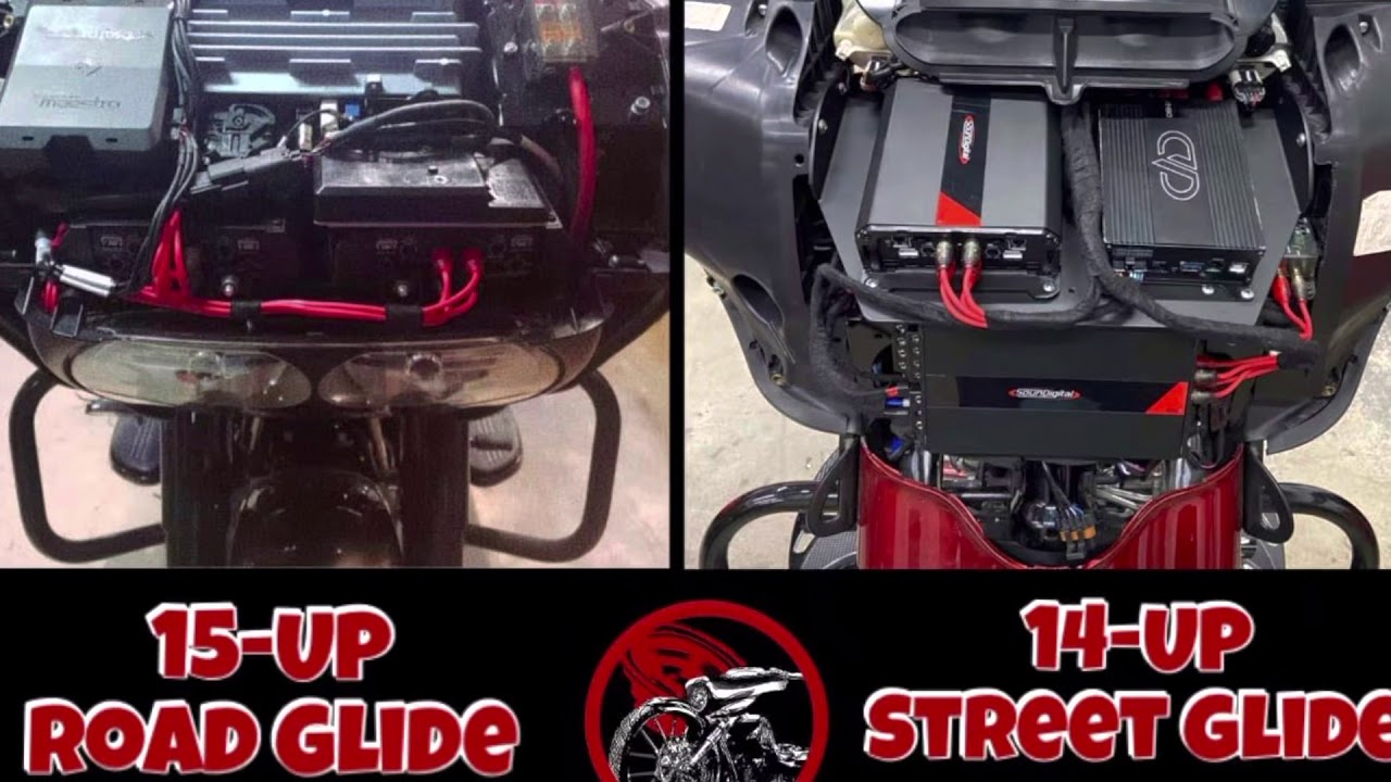 XEL Customs 2014 and up street glide amp rack fits a sound digital evox 3000.1 amp under the fairing