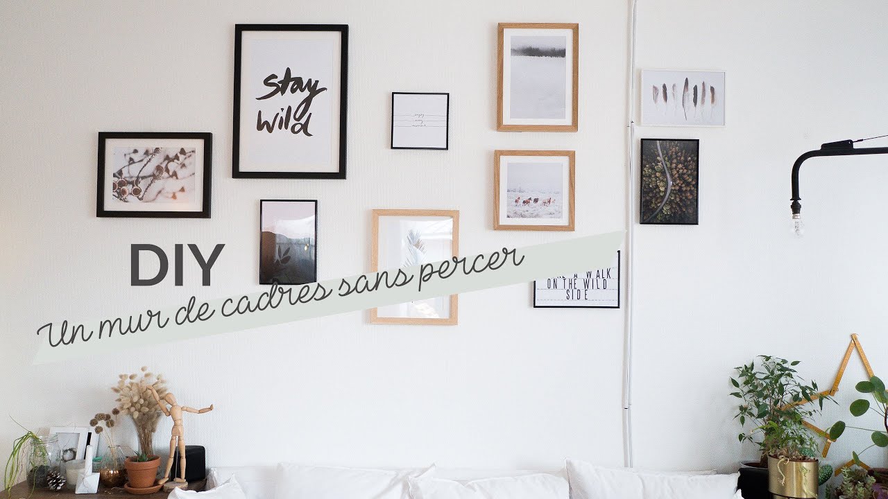 DIY un mur de cadres sans percer