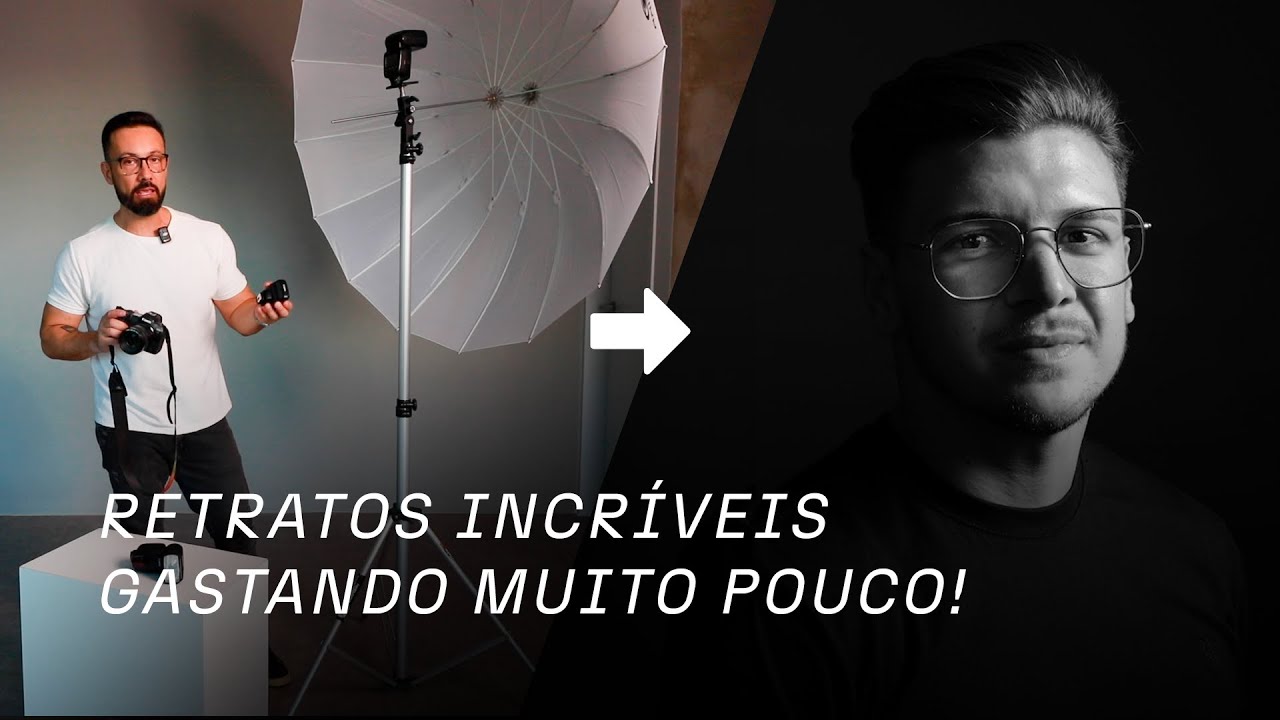 Fotografias incríveis gastando pouco! | Retratos profissionais de estúdio com flash dedicado
