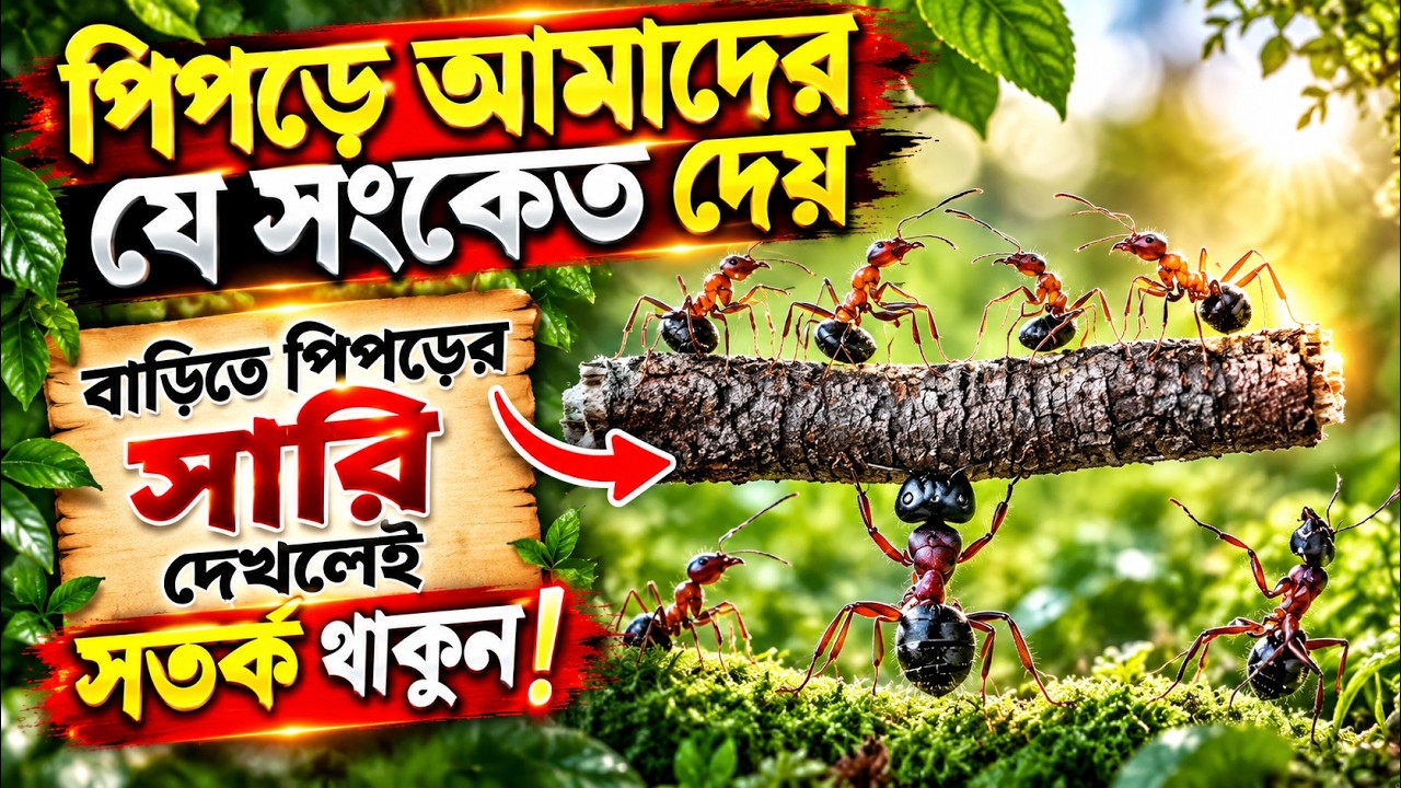 বাড়িতে পিঁপড়ের সারি দেখলেই সতর্ক হোন!! কোরআন পিঁপড়ের ব্যপারে কি বলে আমাদের।
