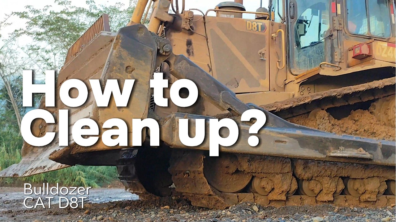 Быстрый способ мытья тяжелой техники CAT D8T Bulldozer