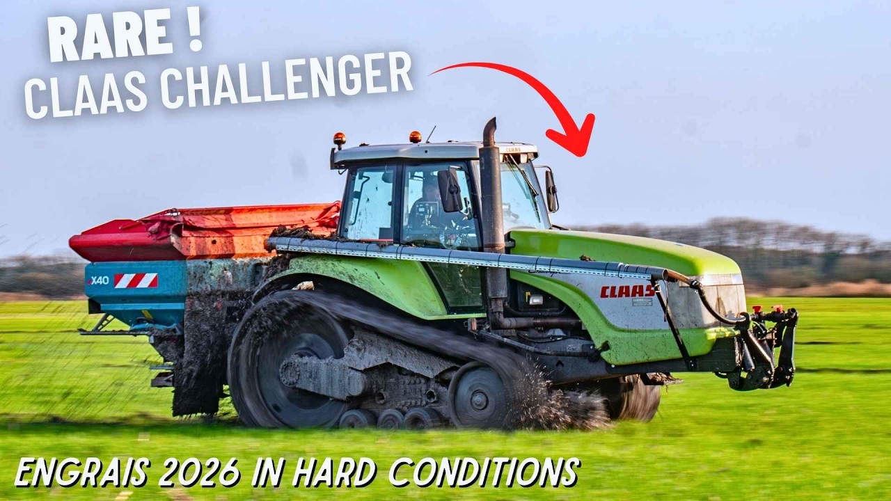 RARE ! CLAAS CHALLENGER à l'engrais - Hard Conditions in France