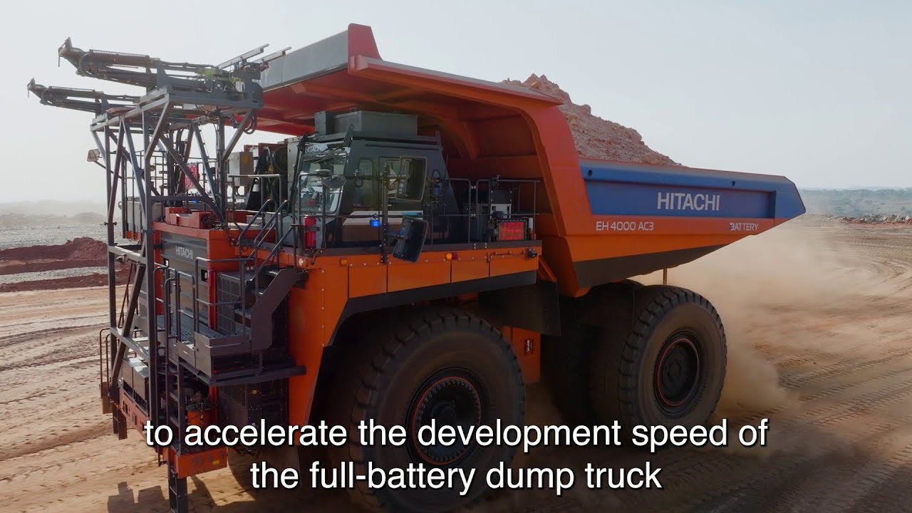 Full battery dump truck video