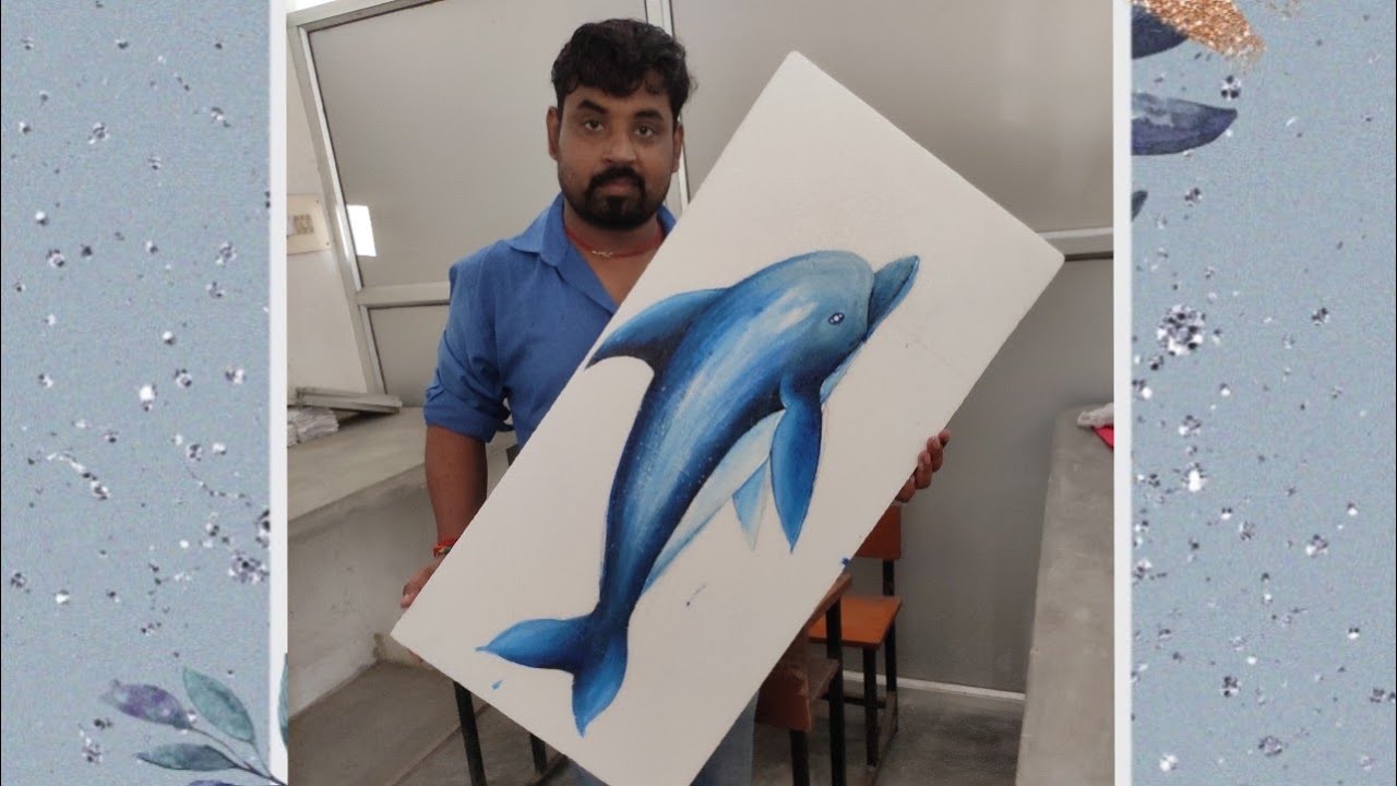 thermocol art / dolphin painting / Artist Amit Shrivastava / #shorts