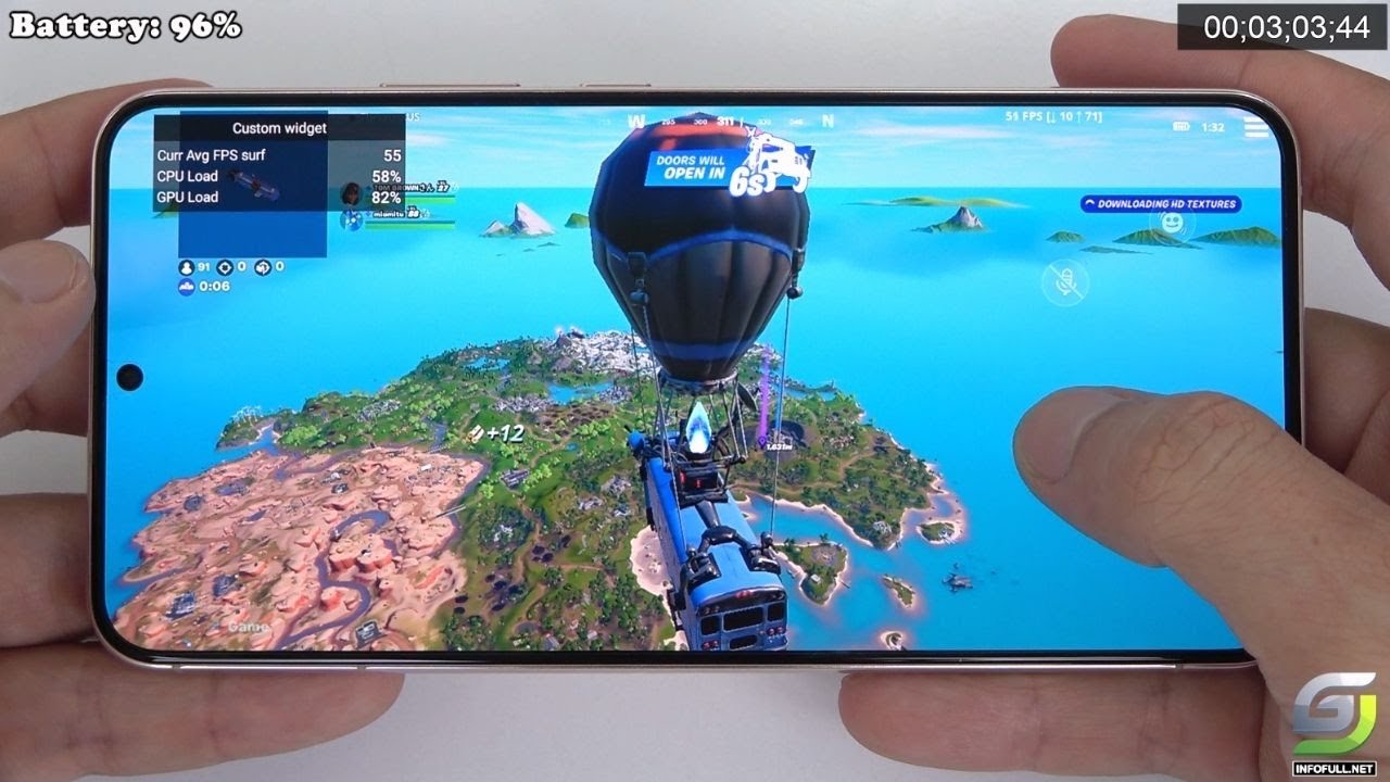 Samsung Galaxy S22 Plus Fortnite Gameplay Max Graphics