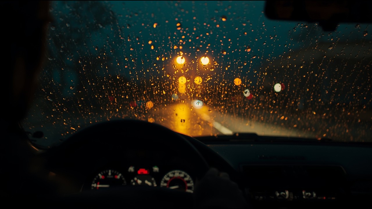 ASMR Rain in a Quiet Car | For Overthinking Minds at Night