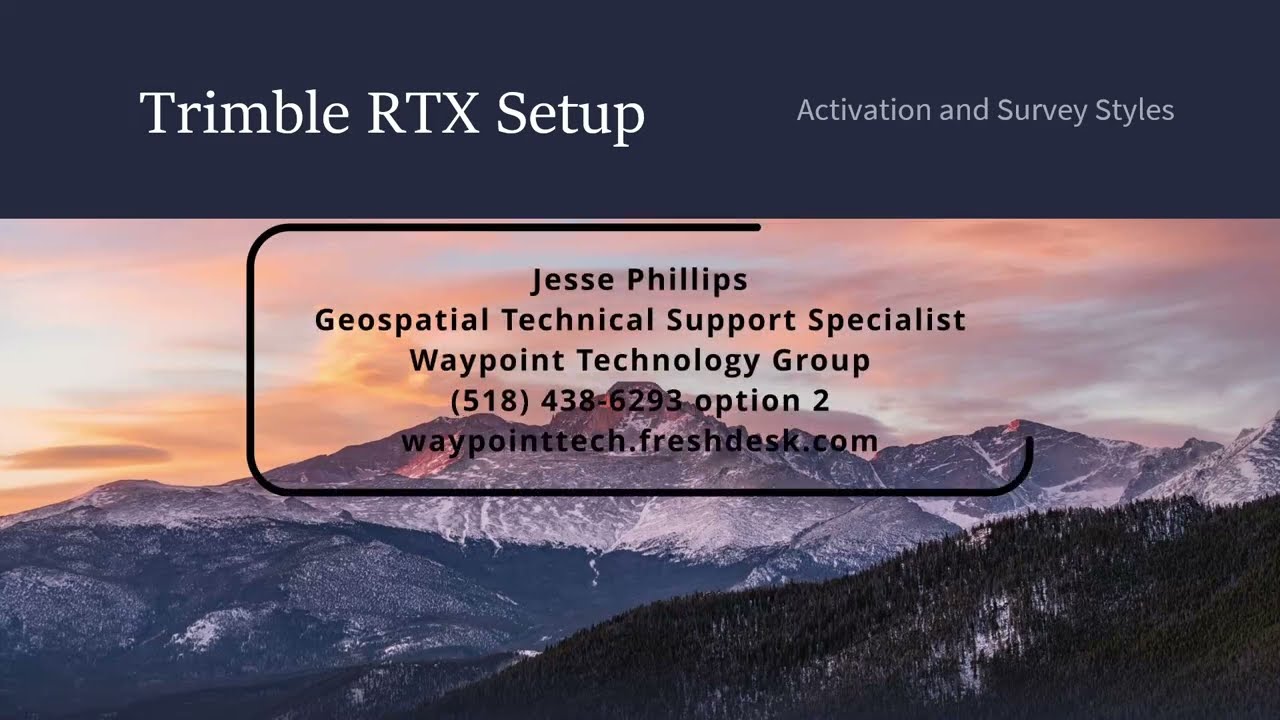 Trimble RTX Setup