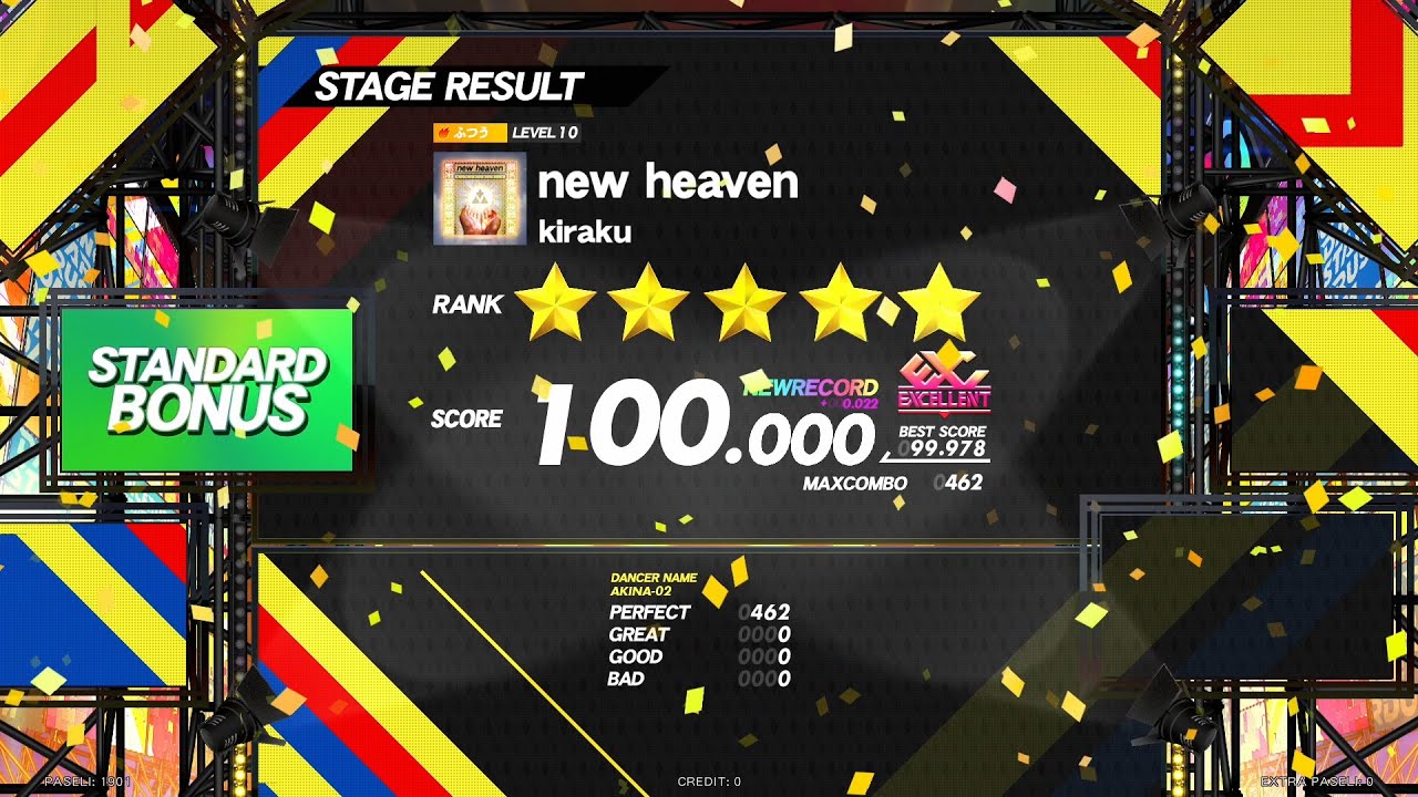 【DANCERUSH STARDOM】new heaven / ふつう譜面 EXCELLENT 外部出力