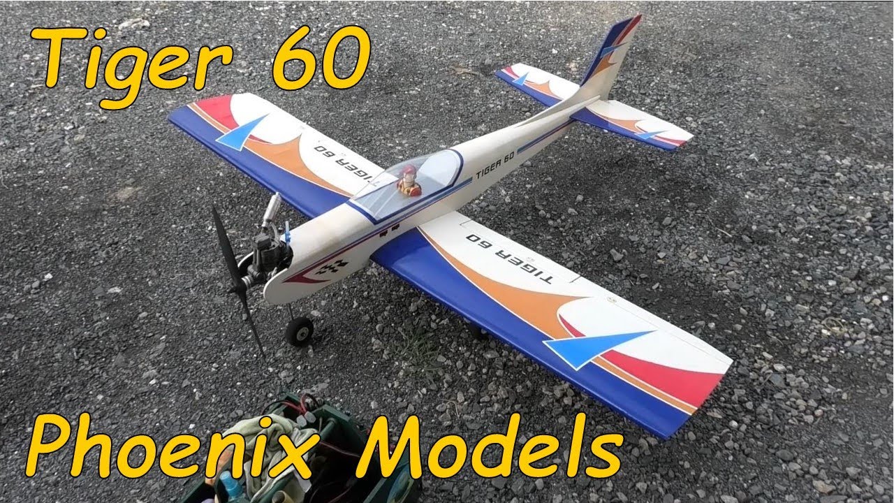 Phoenix Tiger 60 & ASP 90 4-stroke Engine - RC Aeroplane by Phoenix Model, Vietnam - Views & Flight