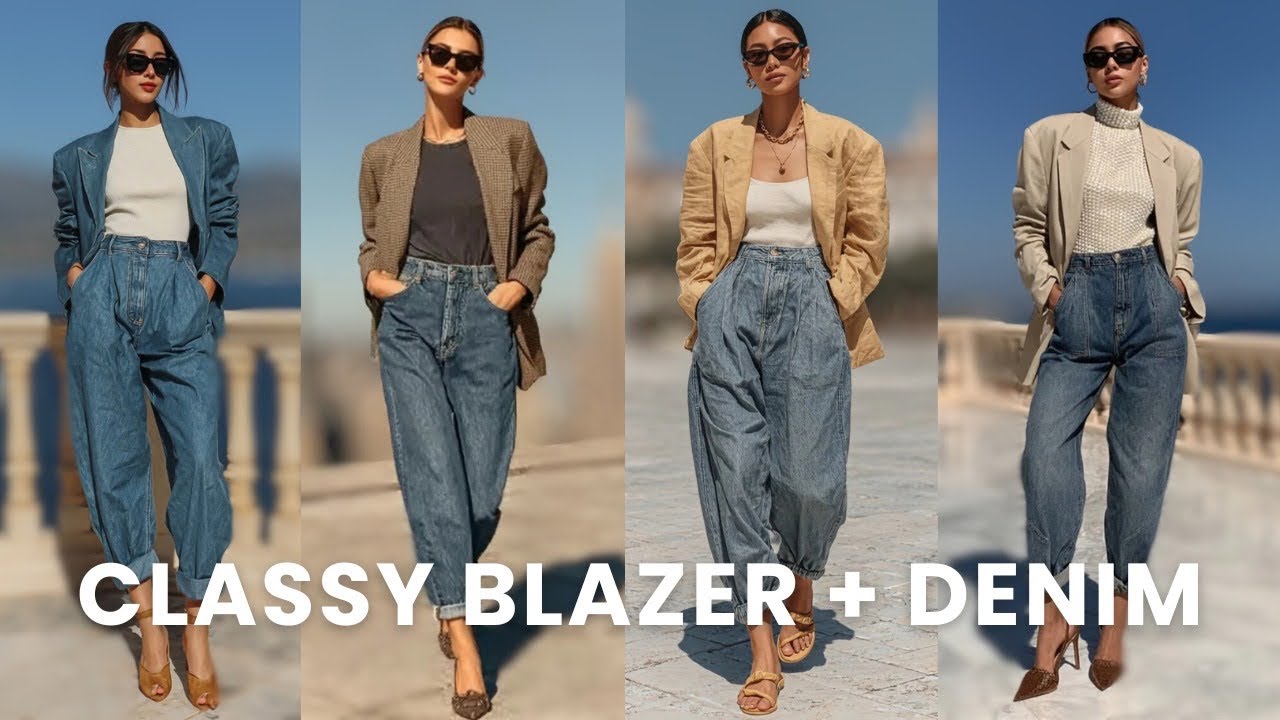 👖💎 How to Style Barrel Jeans Trends With a Blazer | The Elegant Outfit Formula 2026