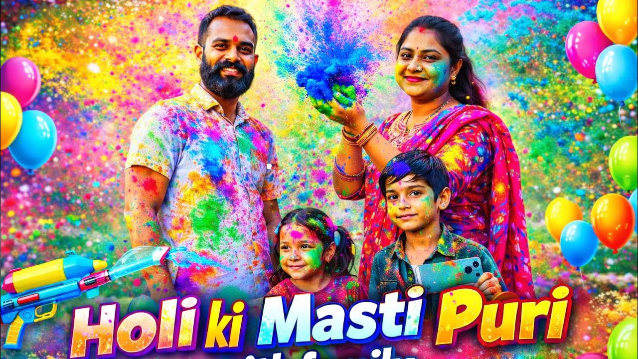 Holi Masti with family ￼