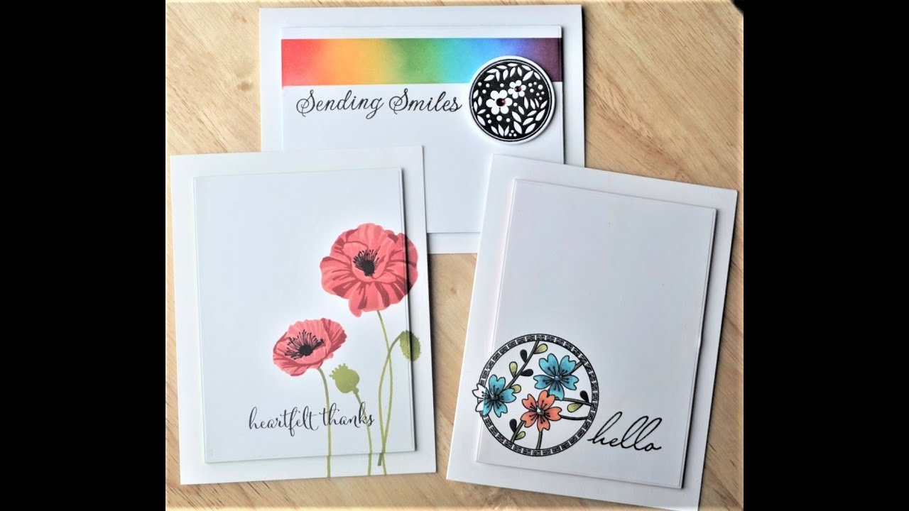 Clean and Simple (CAS) Cards with Hero Art Stamps