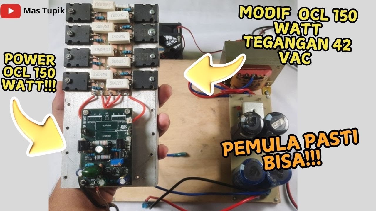 Modif Power Amplifier OCL 150 Watt Kuat di Tegangan 42 VAC bahkan lebih