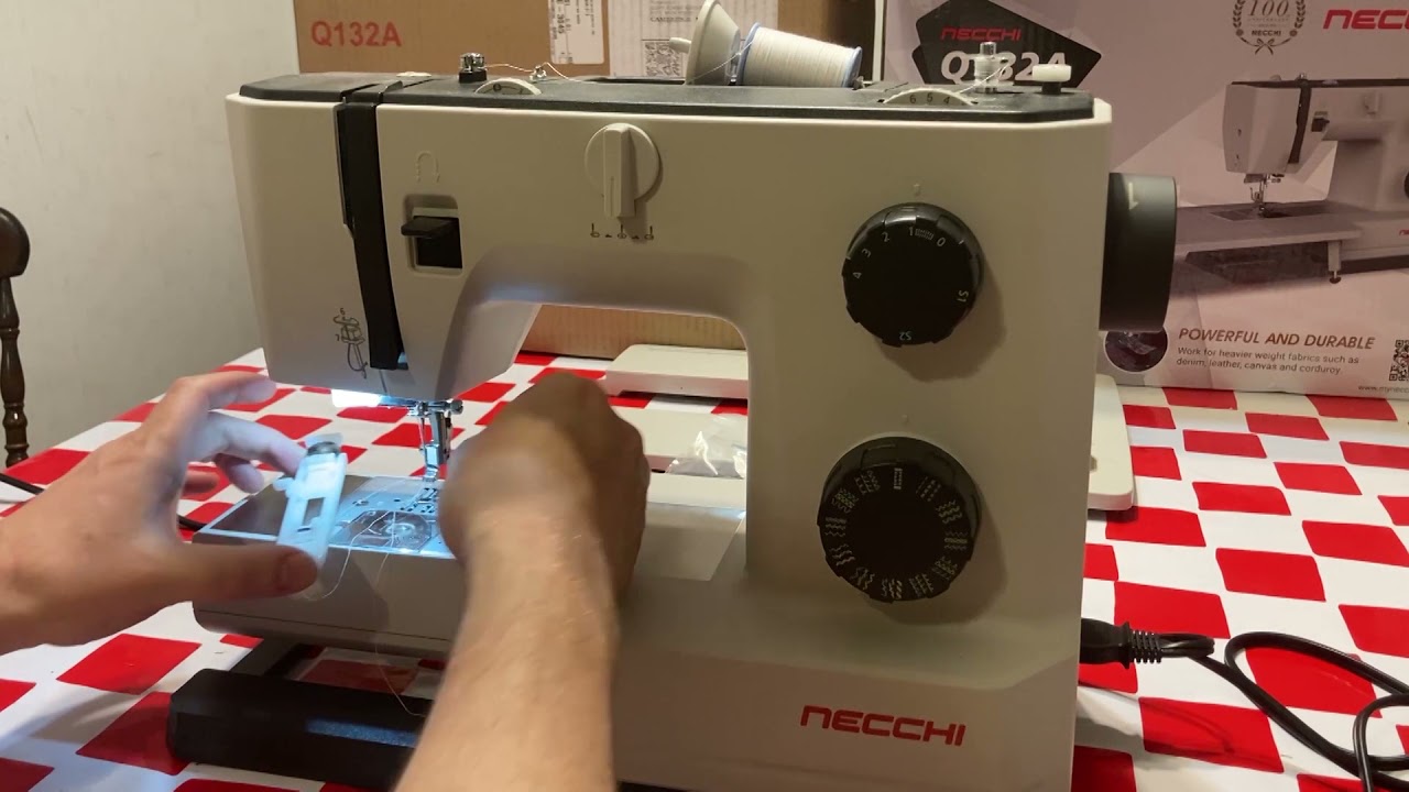 Using the button hole foot on the necchi q132a