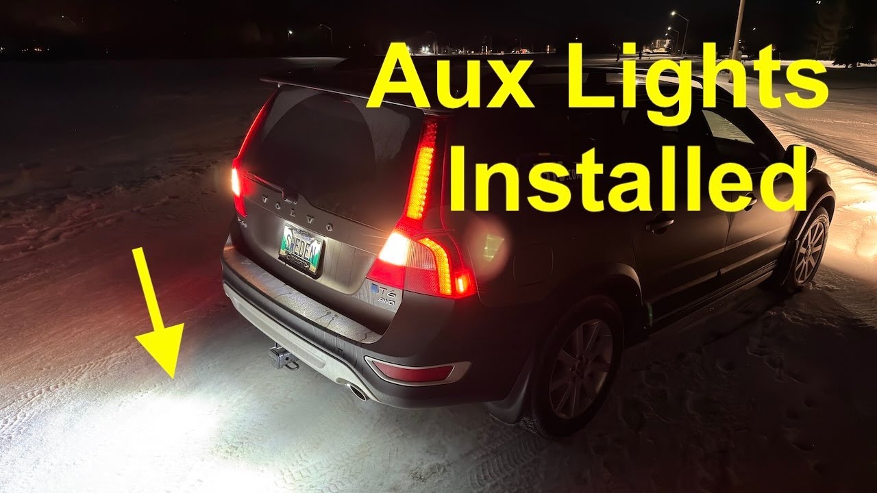 Auxiliary back up lights installed on Volvo XC70.